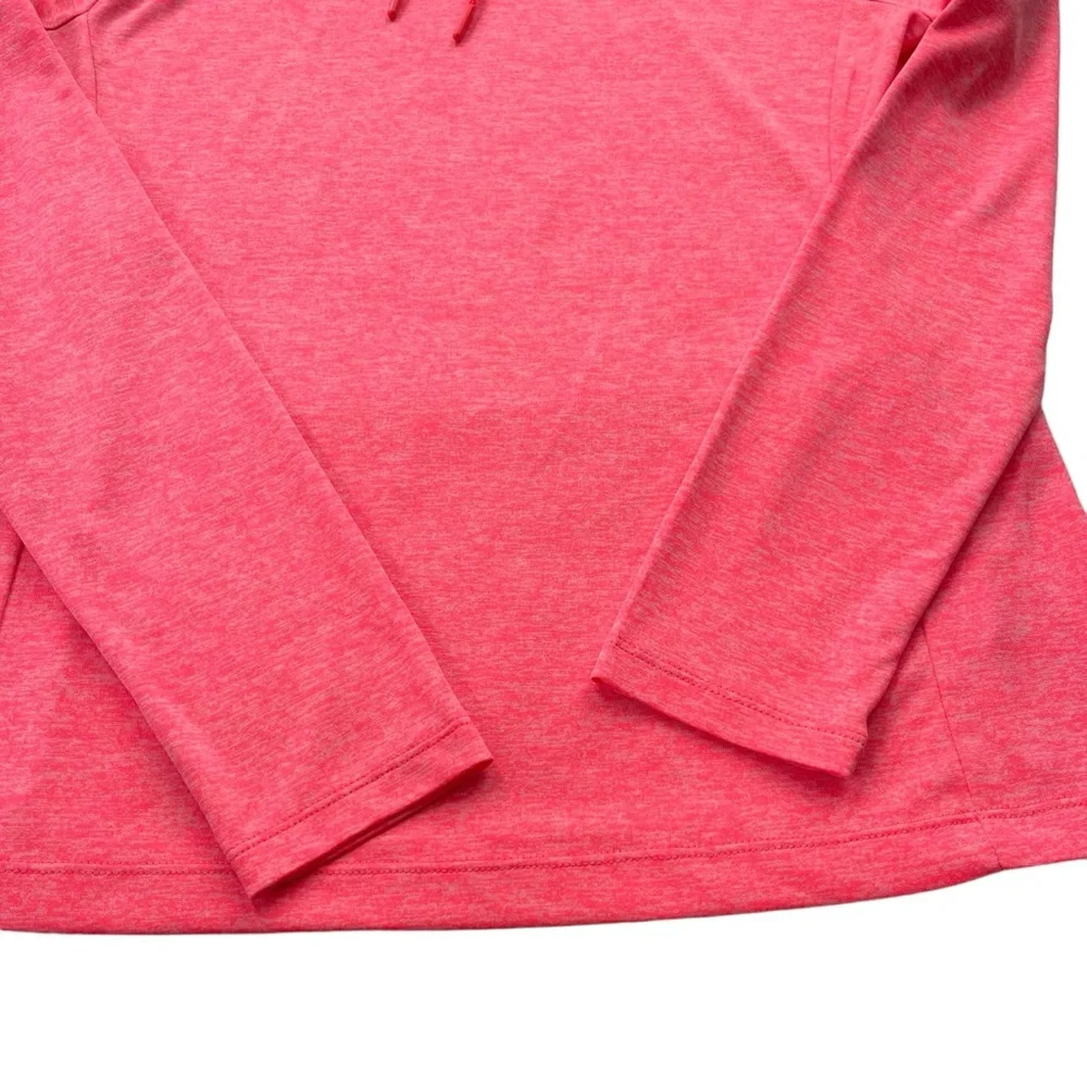 Under Armour Heatgear Womens S Neon Coral Loose Fit Tech Twist Drawstring Hoodie